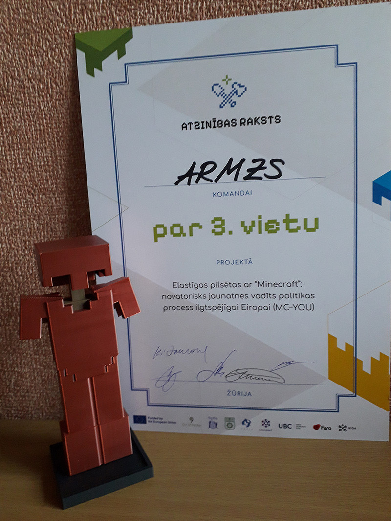 “Erasmus+” projekta “Elastīgas pilsētas ar Minecraft: novatorisks jaunatnes vadīts politikas process ilgtspējīgai Eiropai” (MC-YOU) 